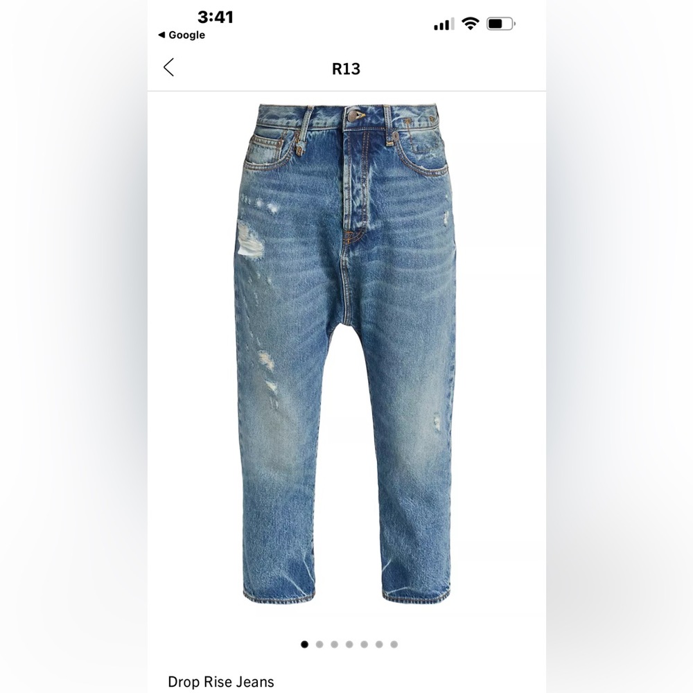 R13 drop jeans current season!